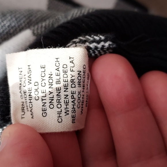 Marled long sleeve black/white checkered sweater xl - Picture 8 of 13